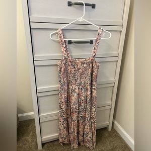 LOFT blush and blue dress